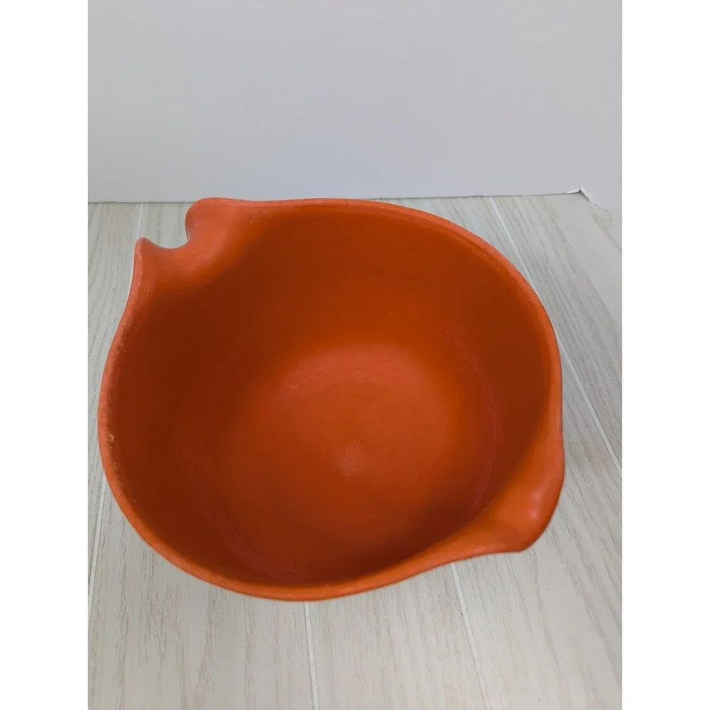 Rubbermaid vintage orange 2663 Mix Grip 12C mixing batter bowl pour pitcher USED